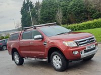 USED 2012 62 FORD RANGER 2.2 LIMITED 4X4 DCB TDCI 4d 148 BHP ** NO VAT ** FULL LEATHER + CANOPY