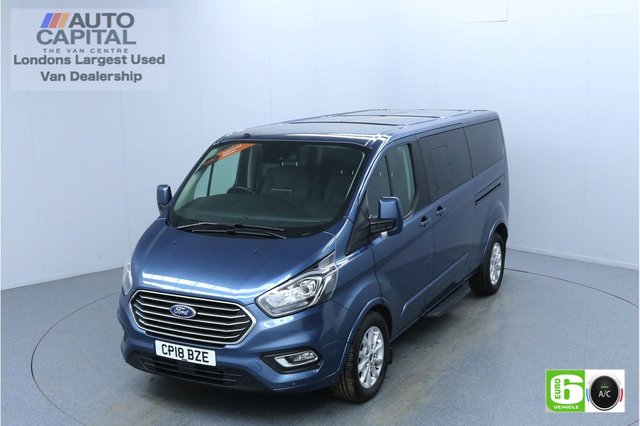 2018 18 FORD TOURNEO CUSTOM 2.0 320 Titanium 130 BHP L2 9 Seats Minibus Euro 6 Low Emission