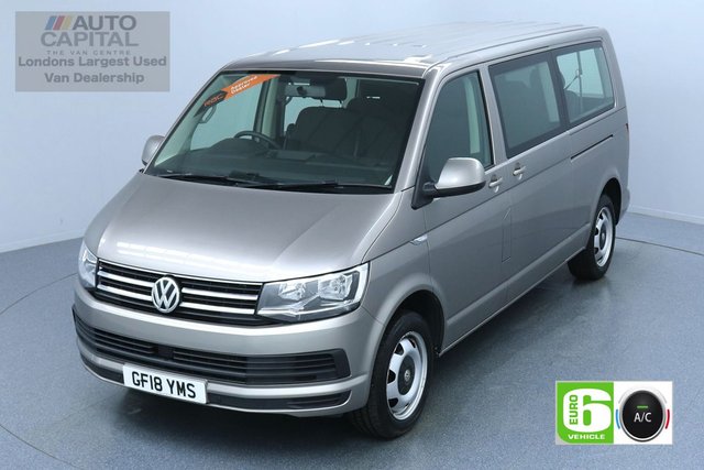 2018 18 VOLKSWAGEN TRANSPORTER SHUTTLE 2.0 T32 TDI SHUTTLE SE BMT AIR CON AUTO 148BHP LWB 9 SEATER MINIBUS