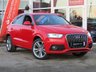USED 2014 63 AUDI Q3 2.0 TDI S LINE 5d 138 BHP STUNNING, 2014, AUDI Q3 2.0 TDI S/LINE 140BHP. Finished in MISANO RED PEARL with contrasting EBONY PART LEATHER SPORTS SEATS. This Audi Q3 is a upmarket, premium, compact SUV. It offers plenty of space, Great fun to drive and lots of high tech features. All at a very affordable price. Features include, Upgraded 19" alloys, Tinted Windows, LED Day run Lights, PARKING SENSORS, B/Tooth and much more. Shrewsbury Audi Dealer serviced at 18406 miles, 39244 miles, 47733 miles and at 52120 miles.