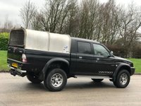 USED 2004 54 MITSUBISHI L200 2.5 TD 4WD LWB WARRIOR DCB 114 BHP HALF LEATHER SEATS + STEEL TOP