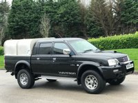 USED 2004 54 MITSUBISHI L200 2.5 TD 4WD LWB WARRIOR DCB 114 BHP HALF LEATHER SEATS + STEEL TOP