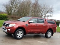 USED 2012 62 FORD RANGER 2.2 LIMITED 4X4 DCB TDCI 4d 148 BHP SAT NAV+R, CAMERA + CANOPY+2 KEYS