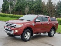 USED 2012 62 FORD RANGER 2.2 LIMITED 4X4 DCB TDCI 4d 148 BHP SAT NAV+R, CAMERA + CANOPY+2 KEYS