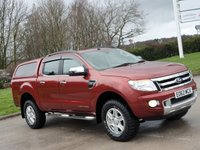 USED 2012 62 FORD RANGER 2.2 LIMITED 4X4 DCB TDCI 4d 148 BHP SAT NAV+R, CAMERA + CANOPY+2 KEYS