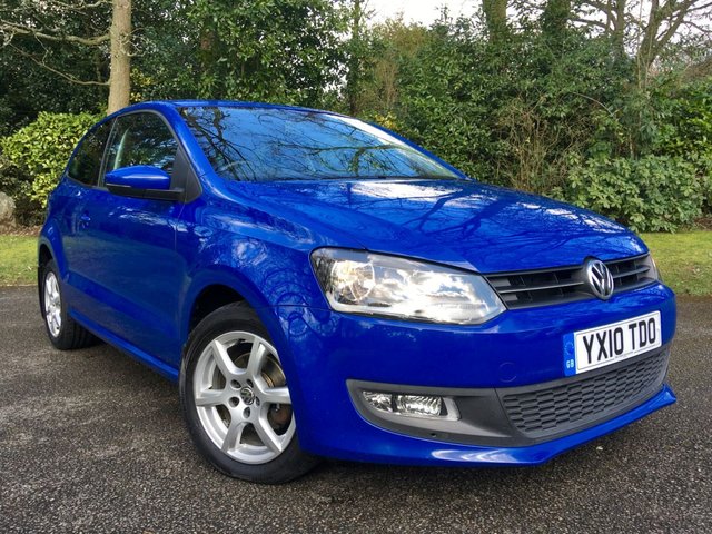 2010 10 Volkswagen Polo 1.2 MODA A/C 3d 60 BHP 2 OWNER / X6 MAIN DEALER SERVICE STAMPS/NEW BRAKES ALROUND