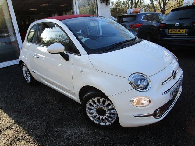 2016 16 Fiat 500 0.9 TWINAIR CONVERTIBLE LOUNGE 3d 105 BHP NEW SHAPE *FULL LEATHER*