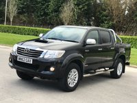 USED 2013 62 TOYOTA HI-LUX 3.0 INVINCIBLE 4X4 D-4D DCB 169 BHP 1 DR OWNER + SATNAV + LEATHER