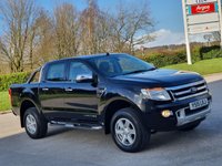 USED 2015 15 FORD RANGER 2.2 LIMITED 4X4 DCB TDCI 4d 148 BHP SAT NAV + LEATHER + BLUETOOTH + ++