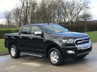 USED 2016 16 FORD RANGER 2.2 LIMITED 4X4 DCB TDCI 4d 158 BHP FULL FORD MAIN DEALER  HISTORY !!