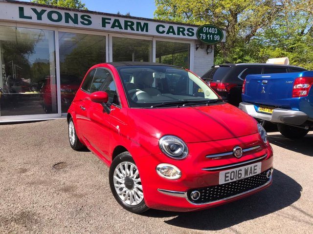 2016 16 Fiat 500 0.9 TWINAIR CONVERTIBLE LOUNGE 3d 85 BHP NEW SHAPE