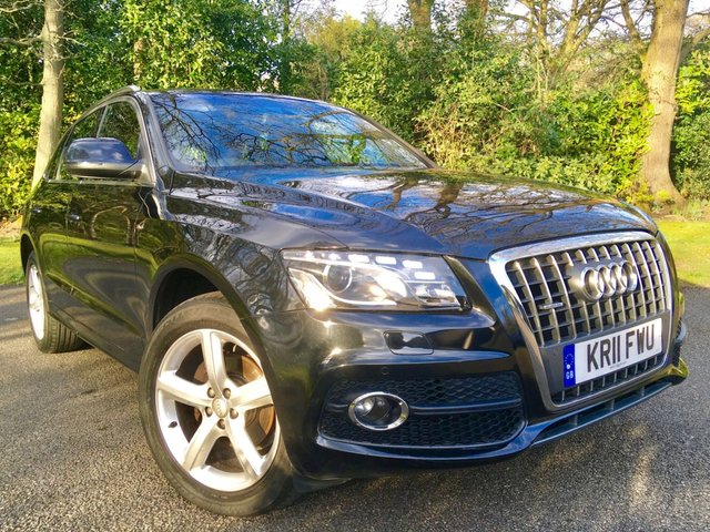 2011 11 Audi Q5 2.0 TDI QUATTRO S LINE 5d AUTO 170 BHP 'ONLY 25,600 MILES/FULL BLACK HEATED LEATHER/SATNAV/PARK ASSIST