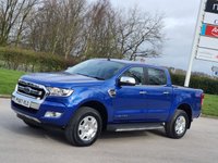 USED 2017 67 FORD RANGER 2.2 LIMITED 4X4 DCB TDCI 4d 148 BHP LEATHER+REVERSING CAMERA *** NO VAT