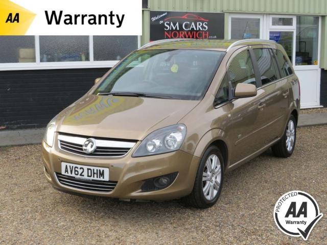 2012 62 Vauxhall Zafira 1.7 DESIGN NAV CDTI ECOFLEX 5d 108 BHP