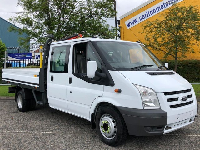 2012 12 Ford Transit 350 TDCi EF D/CAB DROPSIDE [ PALFINGER CRANE ] DRW 