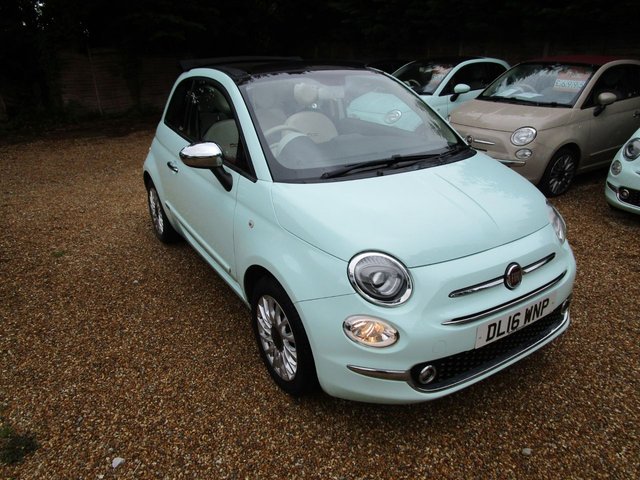 2016 16 Fiat 500 1.2 CONVERTIBLE LOUNGE 3d 69 BHP NEW SHAPE