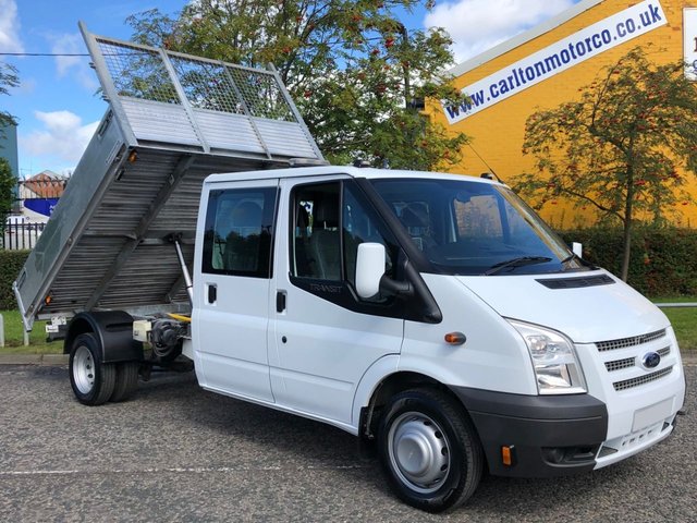 2013 63 Ford Transit T350L TDCi D/CAB TIPPER [ LOW MILEAGE ] 7 SEAT DRW 