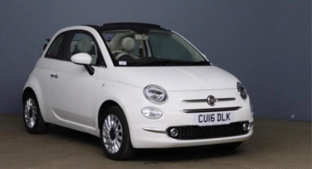 2016 16 Fiat 500 1.2 CONVERTIBLE LOUNGE 3d 69 BHP NEW SHAPE