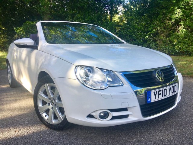2010 10 Volkswagen Eos 1.4 SE TSI 2d 160 BHP FULL AUBERGINE LEATHER//1 OWNER SINCE JULY2010