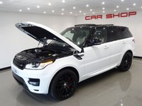 USED 2014 14 LAND ROVER RANGE ROVER SPORT 3.0 SDV6 (288 BHP) AUTOBIOGRAPHY DYNAMIC 4X4 AUTO (S/S)..2 TONE BLACK / IVORY UPHOLSTERY..NAV..PANORAMIC SUNROOF..REAR SEAT ENTERTAINMENT PANROOF+CAM+TINTS+XENON+LEATHER+NAV+CRUISE+REAR DVD