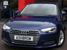 USED 2017 66 AUDI A4 2.0 TDI ULTRA SPORT 4d 190 S/S &pound;20 ROAD TAX, 1 OWNER FROM NEW, FULL AUDI SERVICE HISTORY, U/G SCUBA BLUE METALLIC, SAT NAV, AUDI SMART PHONE W/ APPLE CAR PLAY, ANDROID AUTO + MIRROR LINK, FRONT & REAR PARKING SENSORS W/ DISP, AUDI CONNECT, DAB RADIO, CRUISE CONTROL W/ SPEED LIMITER, BI-XENONS W/ LED DRLS, BLUETOOTH W/ AUDIO STREAMING, 17 IN 5 SPOKE ALLOYS, SPORT SEATS, LEATHER MULTIFUNCTION STEERING WHEEL, LIGHT & RAIN SENSORS, AUDI DRIVE SELECT, KEYLESS START, WIFI, 2x USB + AUX IN, 2x SD CARD READERS, TYRE MONITOR, VAT Q.