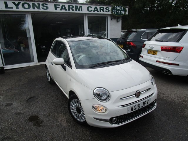 2016 16 Fiat 500 0.9 TWINAIR LOUNGE 3d 105 BHP NEW SHAPE *SAT NAV + DAB*