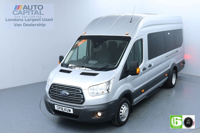 2018 18 FORD TRANSIT 2.2 460 RWD Trend L4 H3 124 BHP 17 Seats Minibus Low Emission