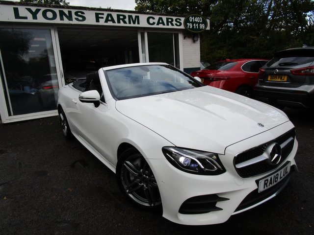 2018 18 Mercedes-Benz E-Class 2.0 E 300 AMG LINE 9G- TRONIC 2d 241 BHP AUTOMATIC CONVERTIBLE