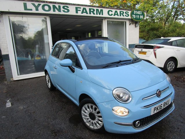 2016 16 Fiat 500 1.2 CONVERTIBLE LOUNGE 3d 69 BHP NEW SHAPE
