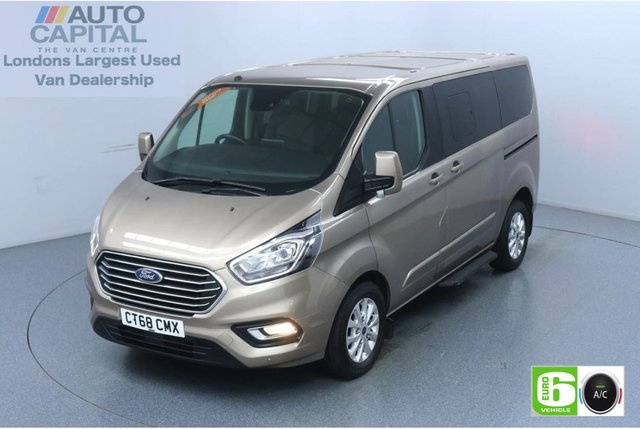 2018 68 FORD TOURNEO CUSTOM 2.0 320 Titanium L1 Auto 130 BHP 8 Seats Minibus Low Emission