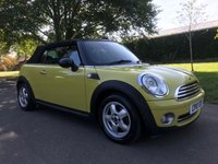 USED 2010 10 MINI CONVERTIBLE 1.6 ONE 2d 98 BHP Low Insurance Group, Low Mileage !