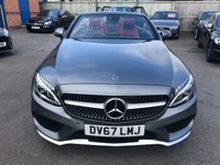 USED 2017 67 MERCEDES-BENZ C CLASS 2.1 C 250 D AMG LINE PREMIUM PLUS 2d 201 BHP Amazing Looking Mercedes c250 with Cranberry red leather and roof
