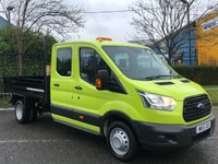 USED 2015 15 FORD TRANSIT 350 TDCi 125 L3 D/CAB TIPPER 6 SEAT DRW  