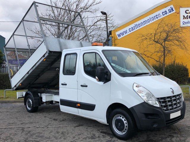 2013 63 Renault Master 2.3 LL35 DCI 150 D/CAB TIPPER CAGED REFUGE BODY
