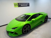 USED 2020 70 LAMBORGHINI HURACAN EVO LP 640-4 S-A THIS INCREDIBLE TOP OF THE LINE SUPER CAR COMES WITH ATTENTION GRABBING MANTIS GREEN PAINT, IT TAKES SPEED AND STYLE TO A WHOLE NEW LEVEL, JET FIGHTER LOOKS ON 20&rdquo; AESIR RIMS, THE NATURALLY ASPIRATED 5.2 LITER V10 ENGINE FROM THE HURACAN PERFORMANTE PRODUCES AN EYE WATERING 602BHP THAT IS HOOKED TO THE GROUND BY AN INTELLIGENT 4 WHEEL DRIVE AND ALL WHEEL STEERING SYSTEM, IT WILL DO 0-60 MPH IN JUST 2.4 SECONDS AND THE UPRATED CARBON CERAMIC BRAKES WILL STOP YOU EYE WATERINGLY FAST FAST. THE STYL