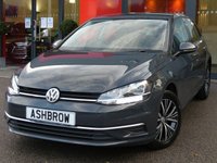 USED 2018 18 VOLKSWAGEN GOLF 1.6 TDI SE NAVIGATION BLUEMOTION TECH 5d 115 S/S 1 OWNER, FULL VW SERVICE HISTORY, BALANCE OF VW WARRANTY,  SAT NAV, APP-CONNECT FOR APPLE CAR PLAY ANDROID AUTO, DAB RADIO, BLUETOOTH PHONE & MUSIC, FRONT & REAR PARKING SENSORS WITH DISPLAY (PARK PILOT), ADAPTIVE CRUISE CONTROL WITH FRONT ASSIST, ELECTRIC HEATED FOLDING DOOR MIRRORS, DRIVER PROFILE SELECT, LIGHT & RAIN SENSORS, FLAT BOTTOM LEATHER MULTIFUNCTION STEERING WHEEL, DRIVE SELECT, AUTO HOLD, AUX & USB INPUTS, AIR CONDITIONING, ILLUMINATING VANITY MIRRORS, CD HIFI, 2x SD CARD READERS