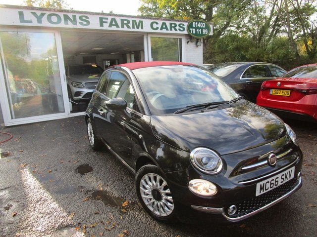 2016 66 Fiat 500 1.2 CONVERTIBLE LOUNGE 3d 69 BHP NEW SHAPE