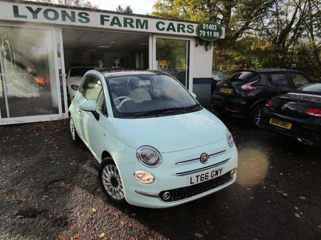 2016 66 Fiat 500 1.2 LOUNGE 3d 69 BHP NEW SHAPE