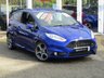 USED 2013 63 FORD FIESTA 1.6 ST-2 3d 180 BHP Finished in SPIRIT BLUE (a classic fast Ford colour) with contrasting PART LEATHER ST SPORTS TRIM. It is impossible to ignore that this is one seriously fun car. If you are after some old-school hot hatch fun, the ST is hard to beat. Features include Heated Seats, DAB, B/Tooth, LED day Lights, Mongoose Cat Back twin tail pipe, 2 Keys, keyless entry/start and much more. Dealer Serviced at 20676 miles, 27320 miles, 34747 miles and recently at 40824 miles on 20/7/2020. 12 Months MOT.