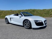 USED 2010 60 AUDI R8 5.2 SPYDER V10 QUATTRO 2d 518 BHP AUTOMATIC  JUST 24,500 MILES - STUNNING EXAMPLE - DOCUMENTED SERVICE HISTORY - STUNNING EXAMPLE - SUZUKA GREY METALLIC