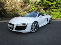 USED 2010 60 AUDI R8 5.2 SPYDER V10 QUATTRO 2d 518 BHP AUTOMATIC  JUST 24,500 MILES - STUNNING EXAMPLE - DOCUMENTED SERVICE HISTORY - STUNNING EXAMPLE - SUZUKA GREY METALLIC