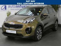 USED 2016 16 KIA SPORTAGE 2.0 CRDI KX-3 5d 134 BHP SAT NAV LEATHER SUNROOF
