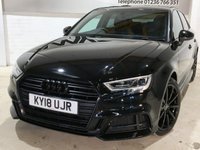 USED 2018 18 AUDI A3 1.5 TFSI BLACK EDITION 4d 148 BHP 