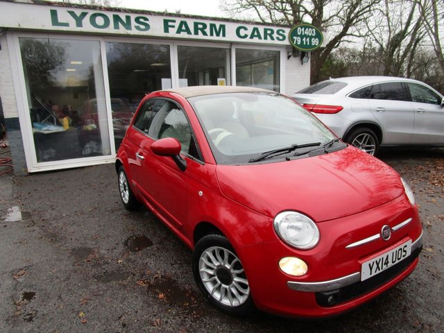 2014 14 Fiat 500c 1.2 CONVERTIBLE LOUNGE 3d 69 BHP *LEATHER GEARKNOB+REAR SENSORS+CLIMATE*