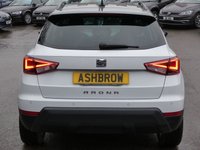 USED 2018 18 SEAT ARONA 1.0 TSI SE TECHNOLOGY DSG 5d 115 S/S 1 OWNER, FULL SERVICE HISTORY, BALANCE OF SEAT WARRANTY, SAT NAV, WIRELESS PHONE CHARGER, FULL LINK FOR APPLE CARPLAY ANDROID AUTO & MIRROR LINK, DAB RADIO, BLUETOOTH PHONE & MUSIC STREAMING, FRONT ASSIST AMBIENT TRAFFIC MONITORING, DSG AUTOMATIC GEARBOX, 17 INCH 10 SPOKE ALLOYS, REAR PARKING SENSORS WITH DISPLAY, LED DAYTIME RUNNING LIGHTS, AUTO LIGHTS, LEATHER MULTIFUNCTION STEERING WHEEL, CRUISE CONTROL, SPEED LIMITER, AIR COND, AUX INPUT, 2x USB PORTS, CD PLAYER, 2x SD CARD READERS, VAT Q