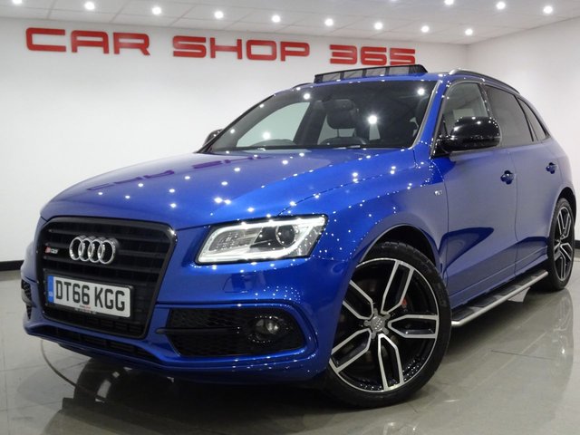 2017 66 Audi Sq5 3.0 BITDI (334 BHP) PLUS SPECIAL EDITION QUATTRO TIPTRONIC (S/S)..SEPANG BLUE..NAV..PANORAMIC SUNROOF..E/HEATED DIAMOND QUILT LEATHER..B&O..KEYLESS..R/CAM..XENONS..CARBON FIBRE TRIM