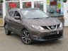 USED 2014 14 NISSAN QASHQAI 1.5 DCI TEKNA 5d 108 BHP Finished in BRONZE METALLIC with contrasting EBONY BLACK HEATED SEATS. The Qashqai is one of the best selling SUV's around at the moment. This Top of the range edition is comfy, easy to drive and has enough space for 5 adults. Features include, Full heated leather, Sat Nav, Pan Roof, 360 Reverse Cameras, DAB, B/Tooth and much more. Dealer serviced at 2667 miles, 6108 miles, 10549 miles, 18473 miles, 23886 miles, 42807 miles and at 45746 miles. 12 Months MOT.
