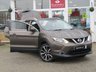 USED 2014 14 NISSAN QASHQAI 1.5 DCI TEKNA 5d 108 BHP Finished in BRONZE METALLIC with contrasting EBONY BLACK HEATED SEATS. The Qashqai is one of the best selling SUV's around at the moment. This Top of the range edition is comfy, easy to drive and has enough space for 5 adults. Features include, Full heated leather, Sat Nav, Pan Roof, 360 Reverse Cameras, DAB, B/Tooth and much more. Dealer serviced at 2667 miles, 6108 miles, 10549 miles, 18473 miles, 23886 miles, 42807 miles and at 45746 miles. 12 Months MOT.
