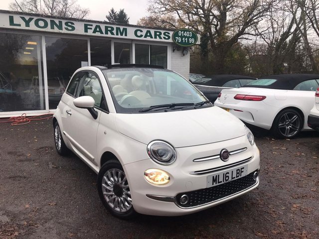 2016 16 Fiat 500c 1.2 CONVERTIBLE LOUNGE 3d 69 BHP NEW SHAPE