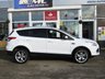 USED 2013 13 FORD KUGA 2.0 TITANIUM TDCI 5d 160 BHP Finished in FROZEN WHITE metallic with contrasting BLACK PART LEATHER TRIM. This Kuga is a great choice if you like driving. It's one of the most enjoyable, practical and fun family SUV's around. Features include 19" ALLOYS, Auto Parking, Rear Park Sensors, DAB, B/Tooth, Cruise Power folding Door Mirrors and much more. Dealer serviced at 7496 miles, 8269 miles, 20460 miles, 33613 miles, 45722 miles, and on arrival at EMC at 87674 miles. 12 Months MOT.
